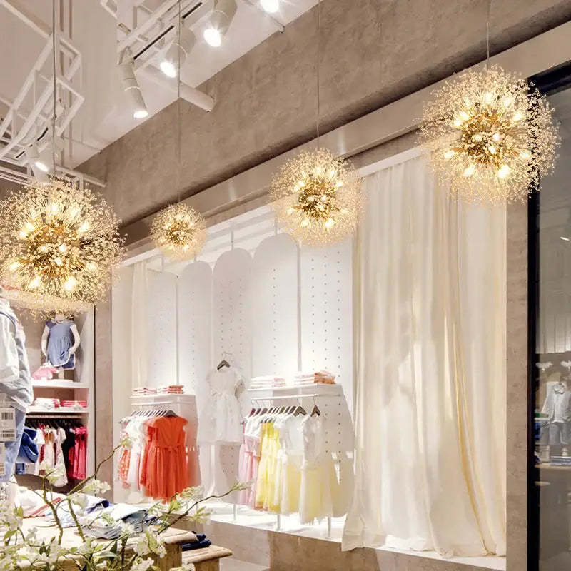 Decorbites dandelion chandelier gold crystal sparkle ball living room