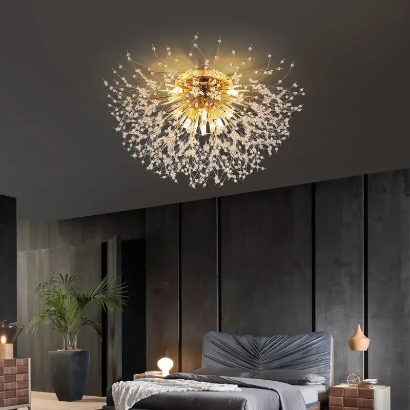 Decorbites dandelion crystal led ceiling light for living room