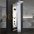 Decorbites dark grey led shower panel with rainfall spa jets bathroom