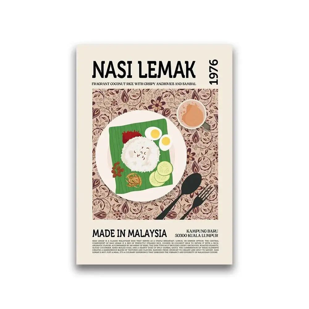 Vintage spanish croquettes world cuisine canvas painting kitchen art