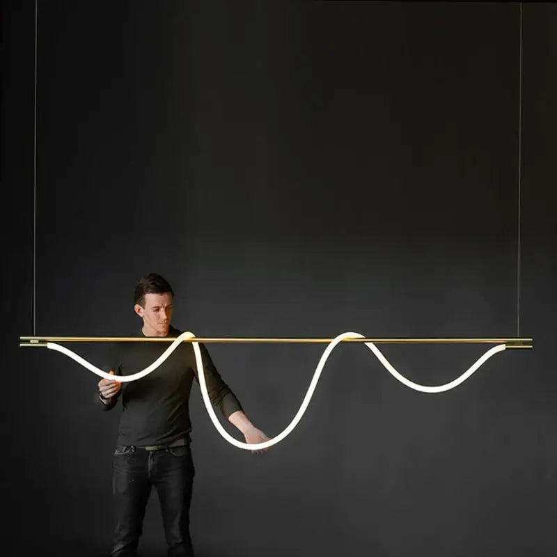 Modern gold nordic hose led ceiling chandelier for living room