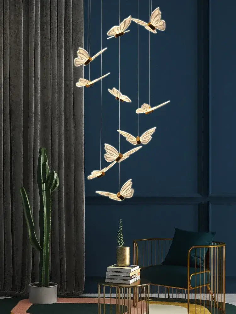 Decorbites elegant butterfly chandelier white & gold bedroom light