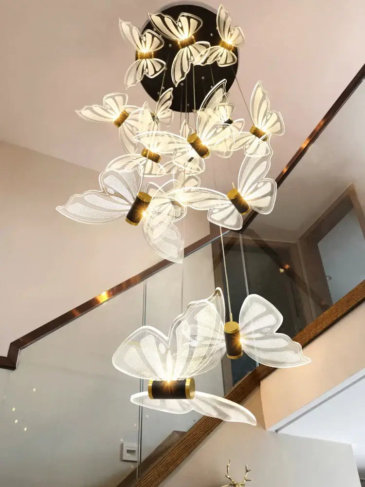 Decorbites elegant butterfly chandelier white & gold bedroom light