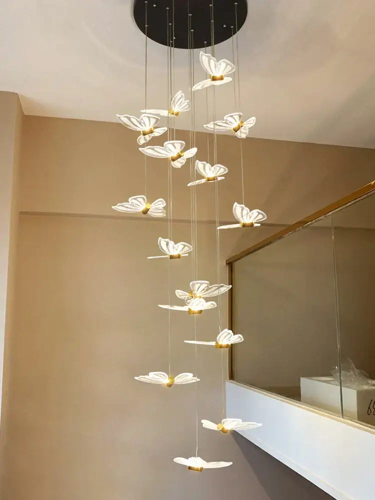 Decorbites elegant butterfly chandelier white & gold bedroom light