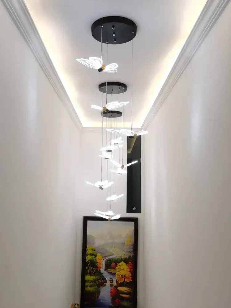 Decorbites elegant butterfly chandelier white & gold bedroom light
