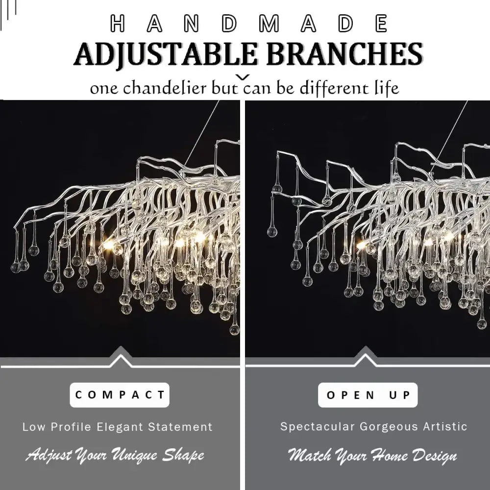 Elegant gold crystal chandelier for living room aluminum pendant