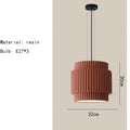 Decorbites elegant resin sage green ribbed pendant light dining room