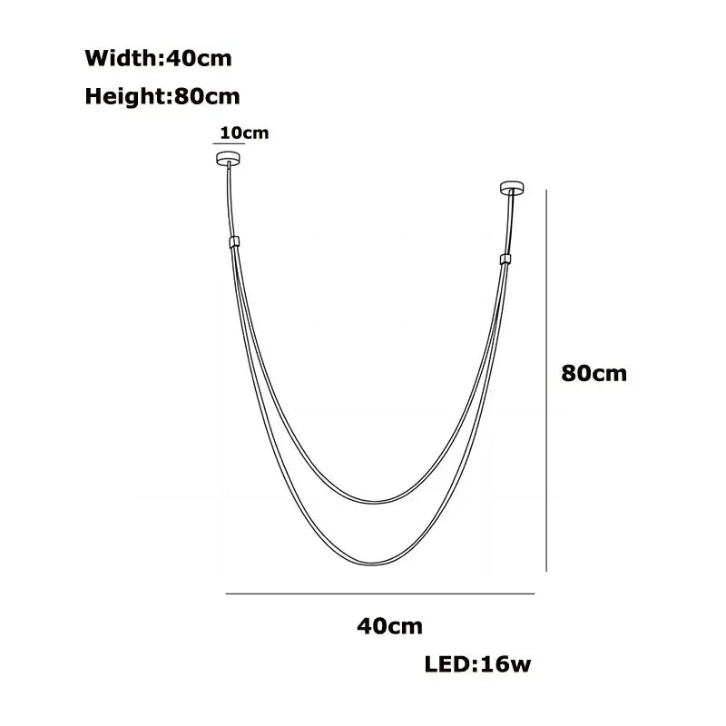 Modern flexible leather belt led chandelier – dining room pendant light