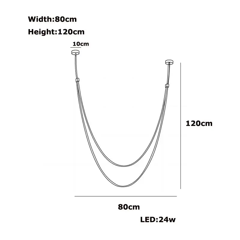 Modern flexible leather belt led chandelier – dining room pendant light