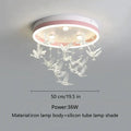Decorbites flying bird white crystal ceiling light for bedroom
