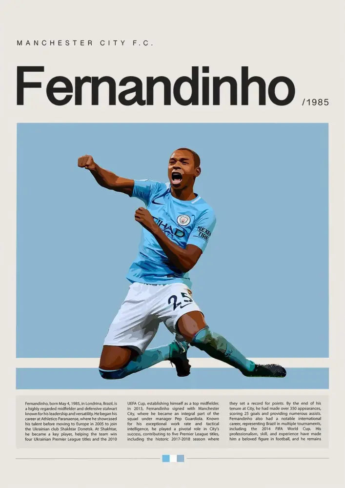 Blue manchester city football star champion wall art bedroom canvas