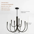 Decorbites french candle led chandelier black & gold kitchen light