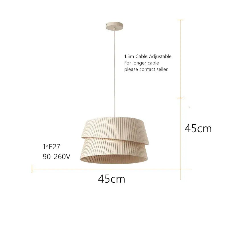 Decorbites french cream chandelier pleated fabric lamp for bedroom