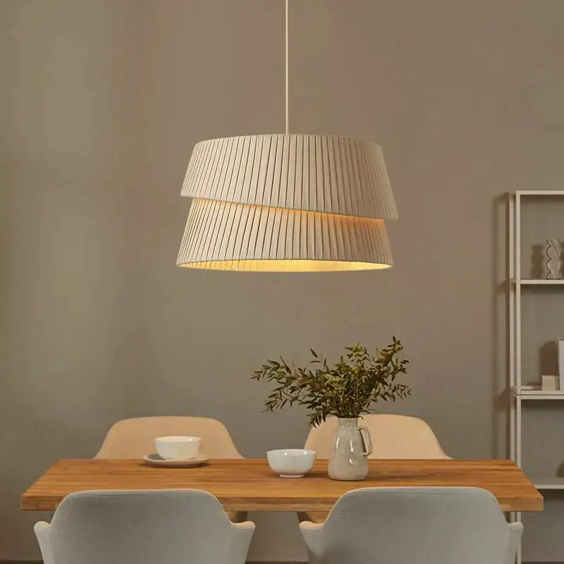 Decorbites french cream chandelier pleated fabric lamp for bedroom