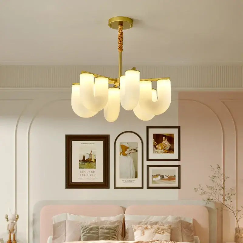 Decorbites french cream u-shaped floor lamp living room led light