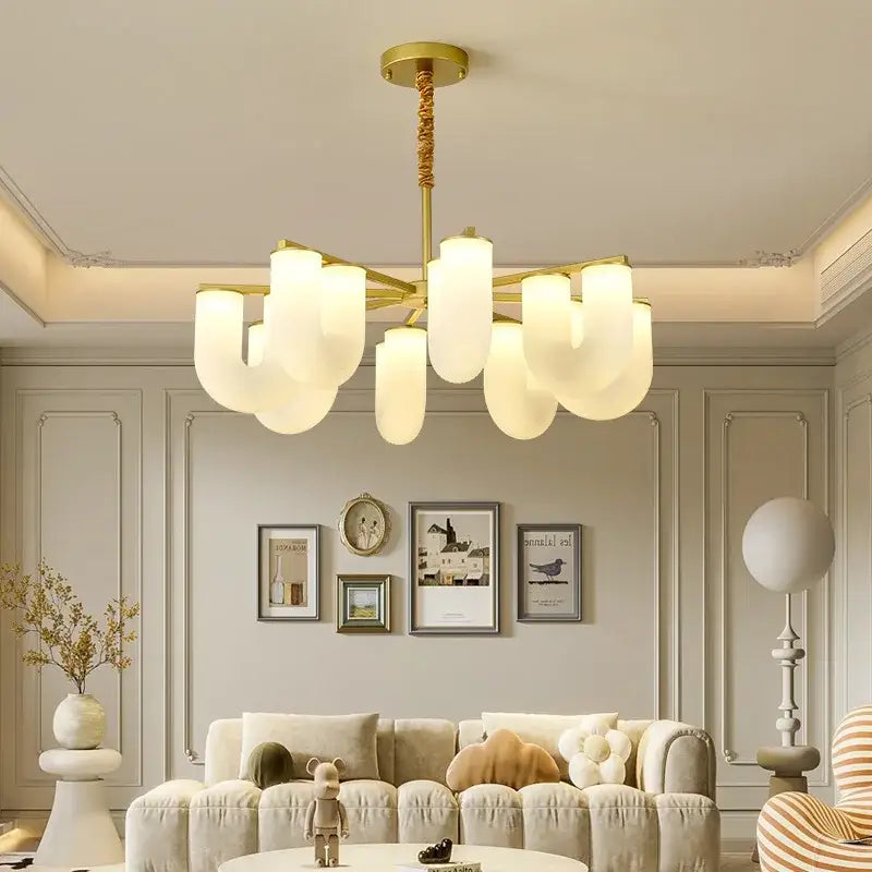 Decorbites french cream u-shaped floor lamp living room led light