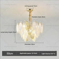 Decorbites french crystal chandelier gold leaf living room light