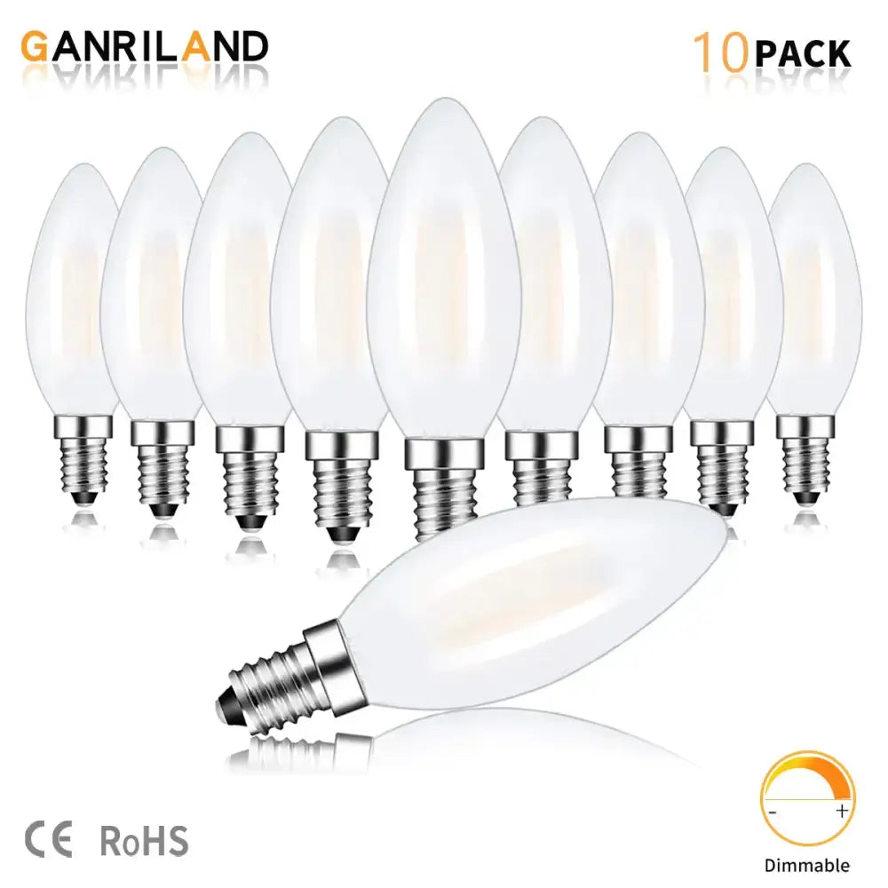 Decorbites frosted led candle light bulbs dining room warm white 10 pack