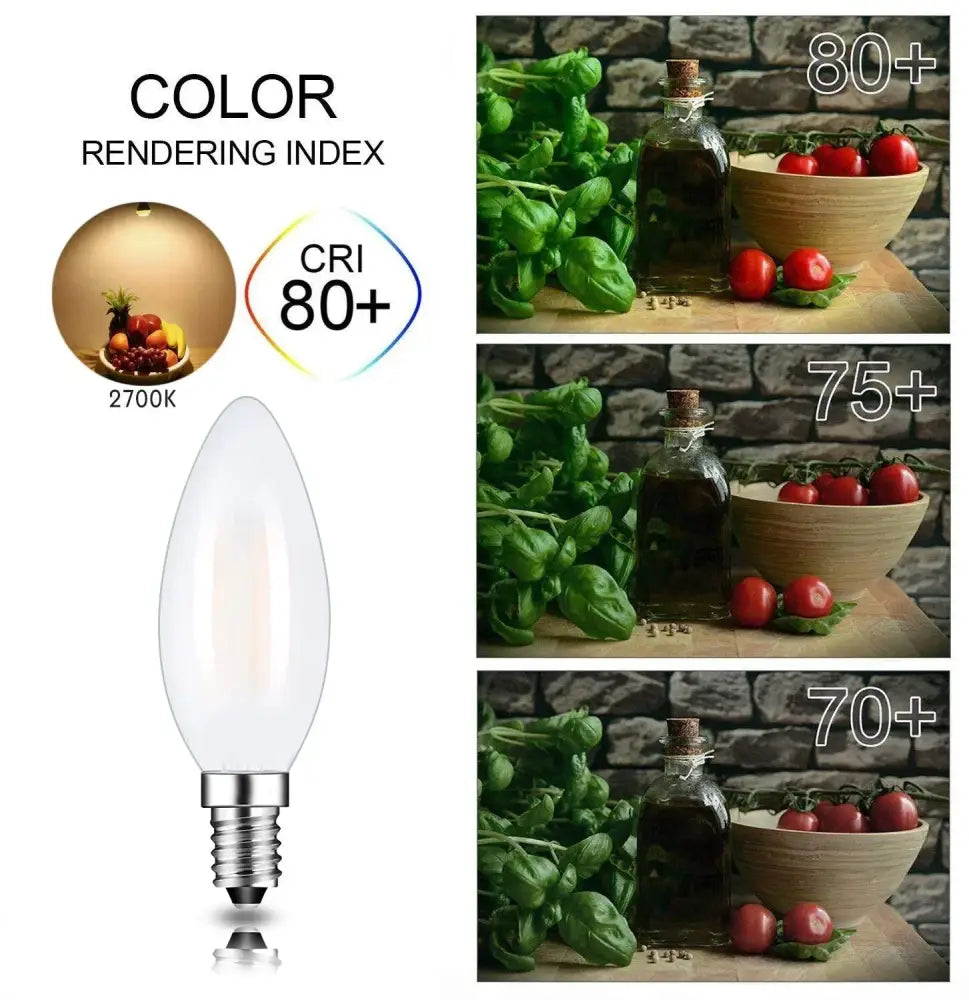 Decorbites frosted led candle light bulbs dining room warm white 10 pack