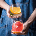 Decorbites fuji mountain glass drinkware kitchen tumbler set