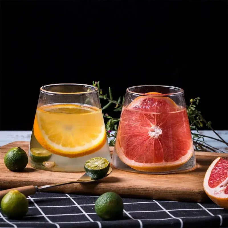 Decorbites fuji mountain glass drinkware kitchen tumbler set