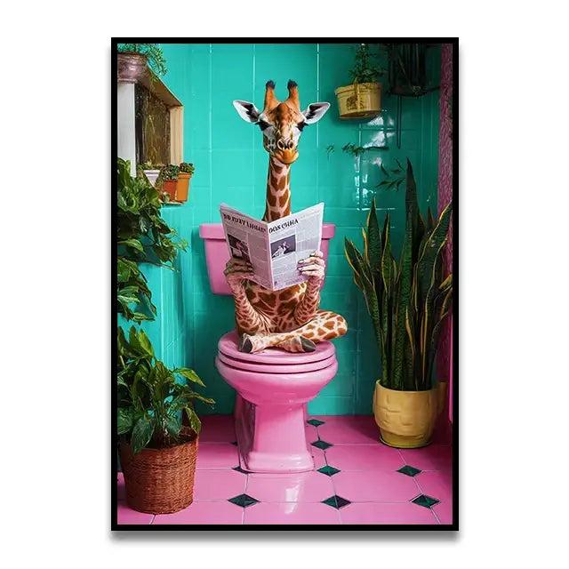 Funny christmas gingerbread man bathroom canvas wall art