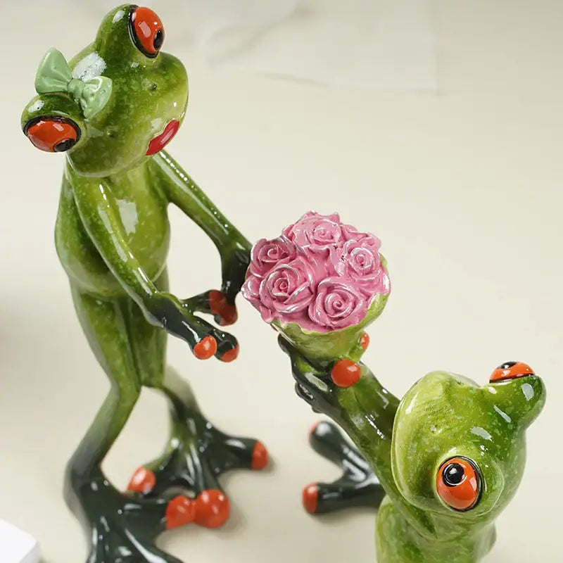 Decorbites funny frog couple resin decor bedroom figurine