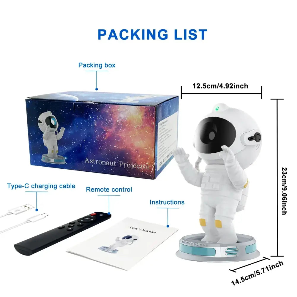 Decorbites galaxy astronaut starry projector night light for bedroom