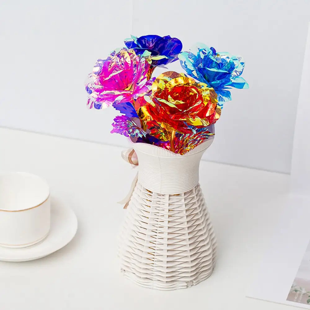 Decorbites galaxy rose iridescent blue & purple wedding centerpiece