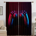 Decorbites game console handle curtains black & rainbow bedroom decor