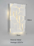 Decorbites geometric art white wall lamp for bedroom living room