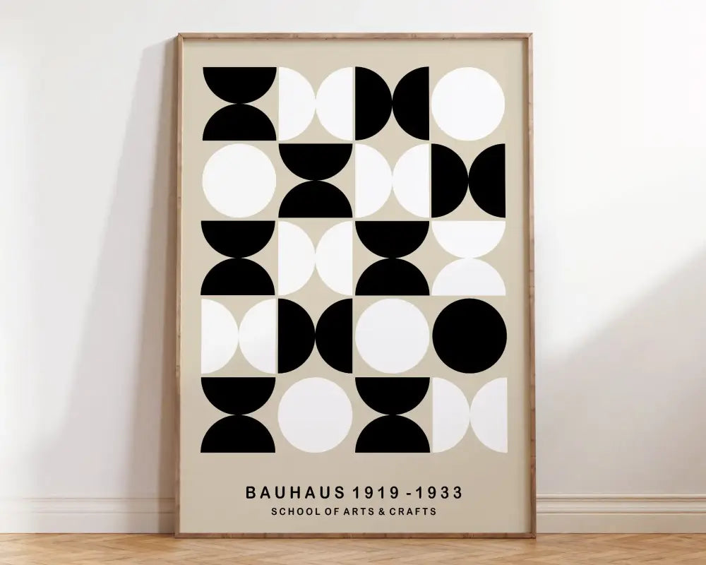 Minimalist bauhaus canvas poster yellow living room eye art