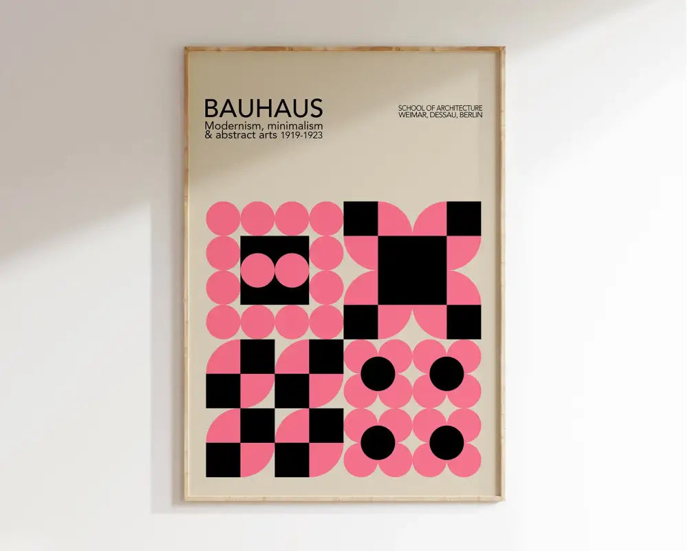 Geometric bauhaus canvas poster – living room wall art
