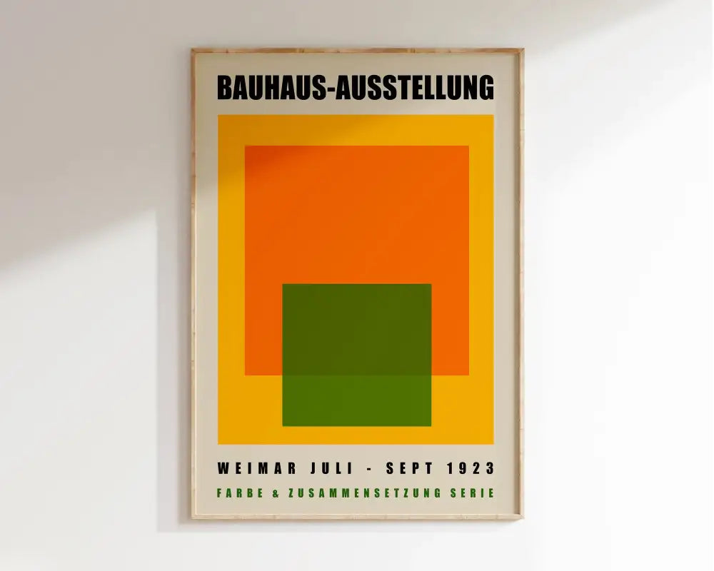 Bauhaus geometric teal & black bauhaus canvas poster living room art
