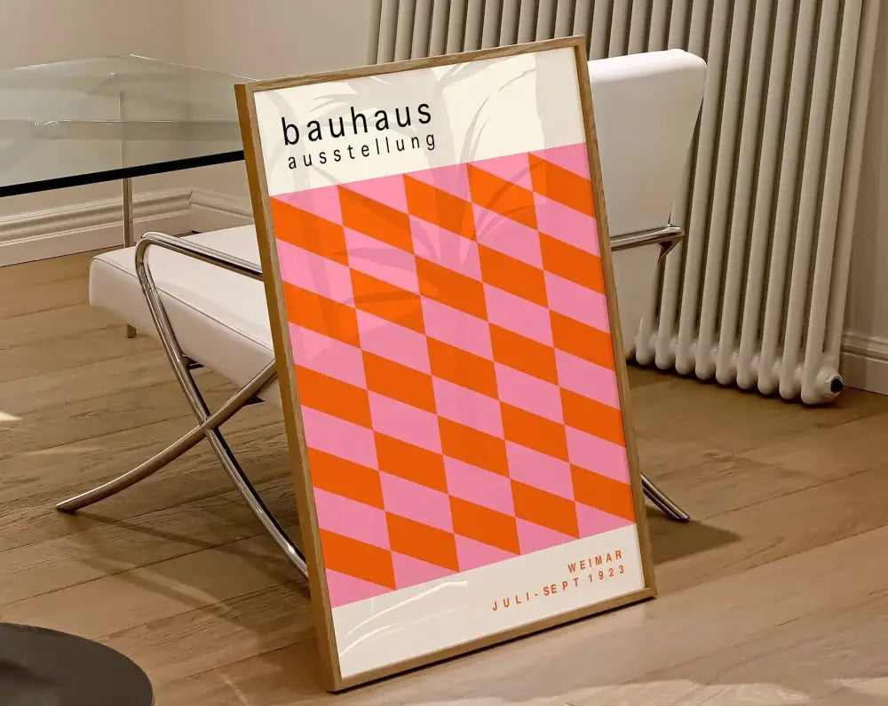 Colorful geometric bauhaus canvas poster living room home decor