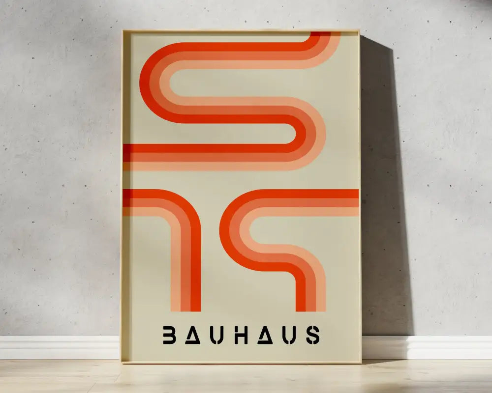 Geometric bauhaus canvas print – living room modern wall art