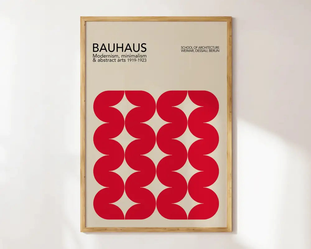 Geometric bauhaus canvas print – living room modern wall art