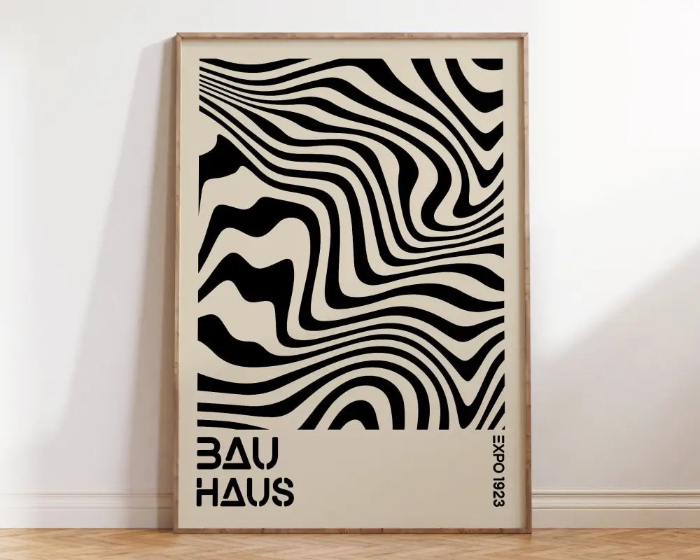 Geometric bauhaus canvas teal & red living room wall art