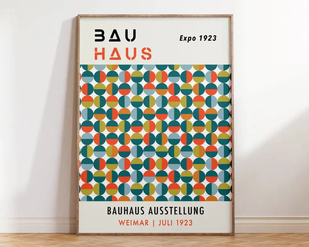 Mid century black & orange bauhaus wall art living room canvas prints