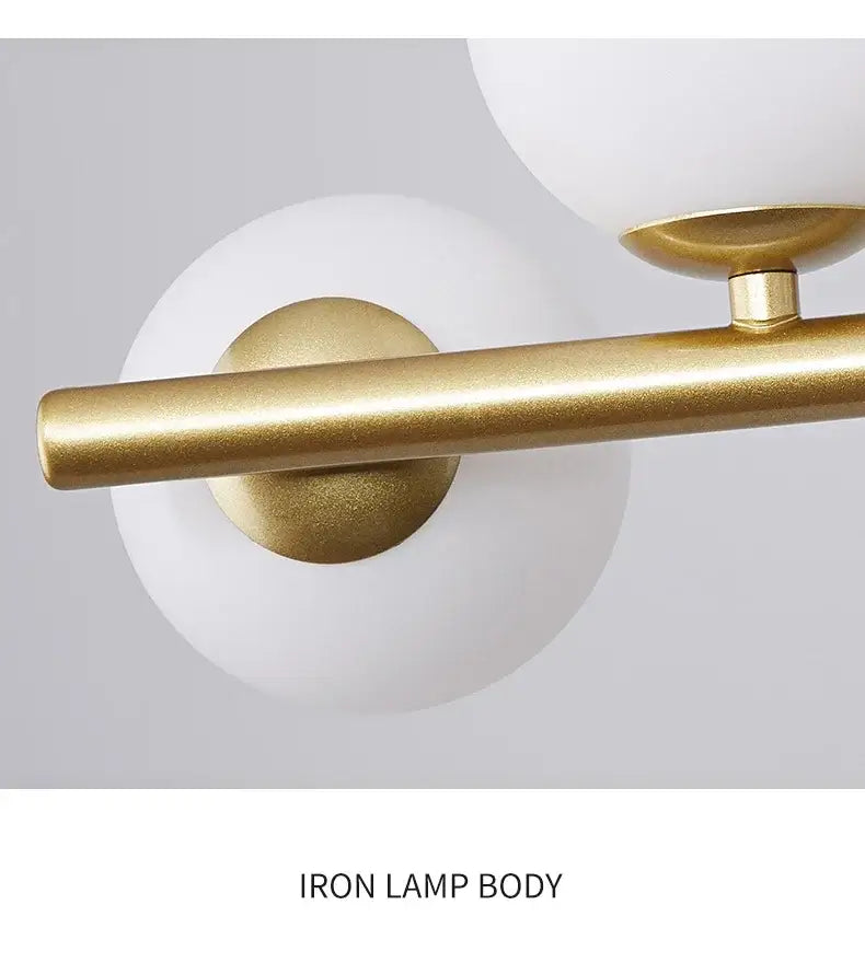 Modern gold glass ball ceiling chandelier dining room pendant light