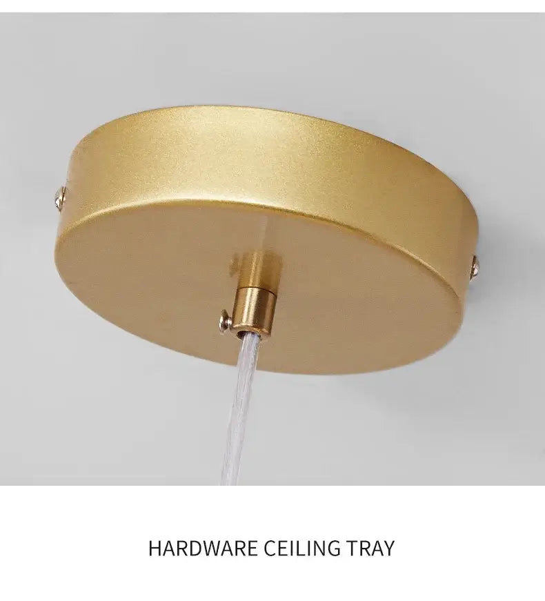 Modern gold glass ball ceiling chandelier dining room pendant light