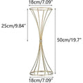 Elegant gold iron flower vases wedding dining room pedestal stands