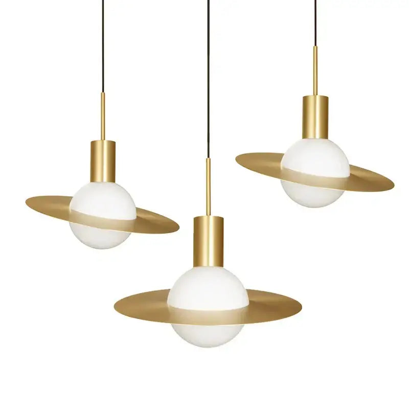 Decorbites gold modern pendant light glass filament dining room