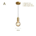 Decorbites gold modern pendant light glass filament dining room