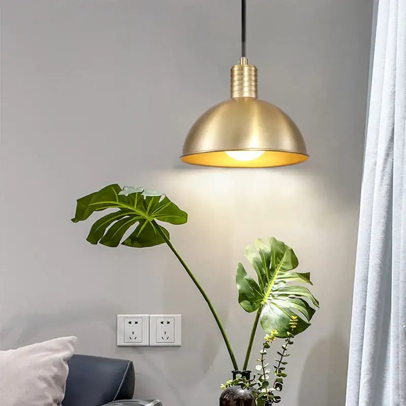Decorbites gold modern pendant light glass filament dining room