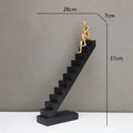 DecorBites™ Golden Man Climber Staircase Abstract Sculpture Home Decor Ornaments