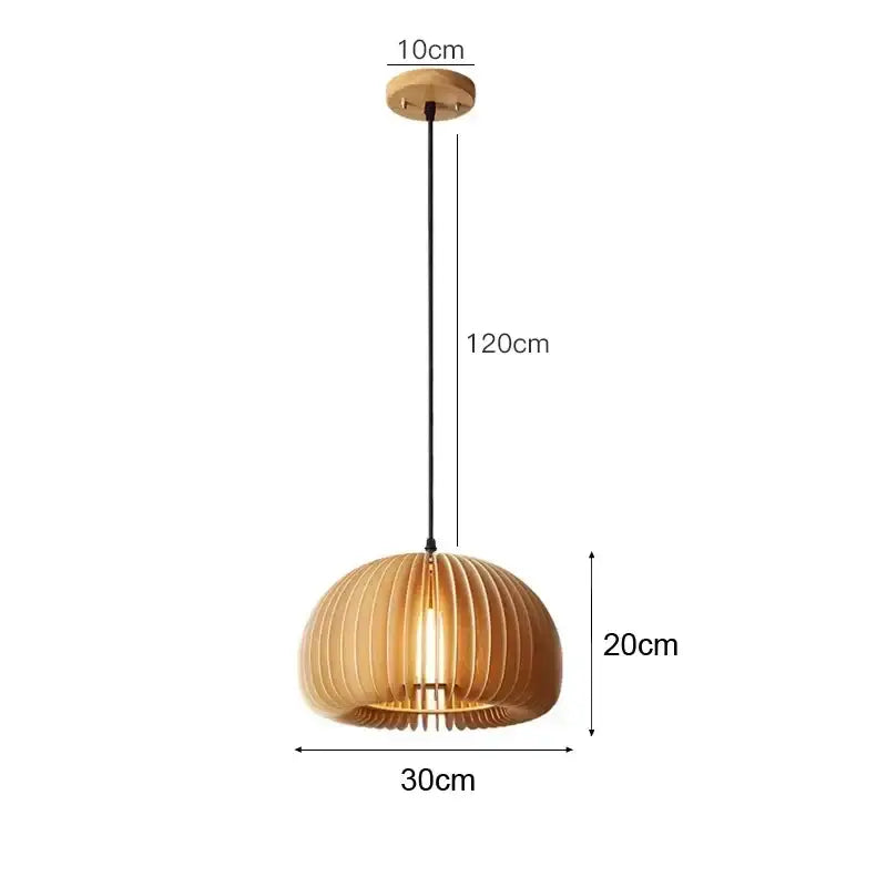 Boho natural bamboo pendant ceiling light dining room woven lamp