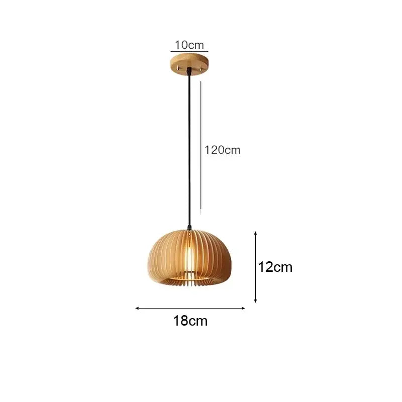 Boho natural bamboo pendant ceiling light dining room woven lamp