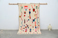 Handmade moroccan azilal rug colorful geometric bedroom carpet