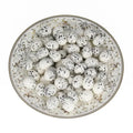 Rustic brown rattan bird nest with eggs living room decor garden set